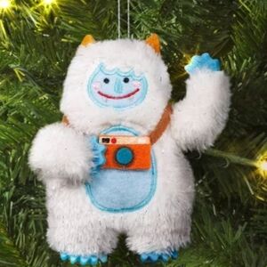 White Yeti Christmas Ornament